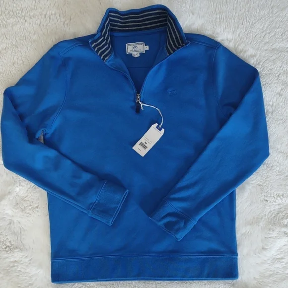 Southern Tide, Size M,Men's Blue Quarter-Zip Sweater - Picture 17 of 17